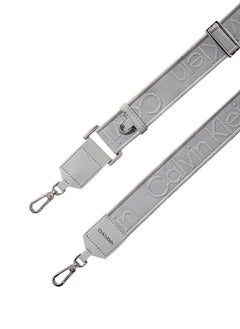 CALVIN KLEIN Women's Logo Jacquard Shoulder Strap Bag - Polyester, Gray  - Image 2