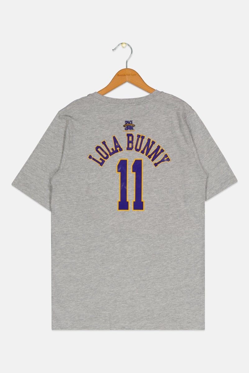 Space Jam تي شيرت للأطفال الأولاد بطباعة جرافيك، رمادي - Image 2