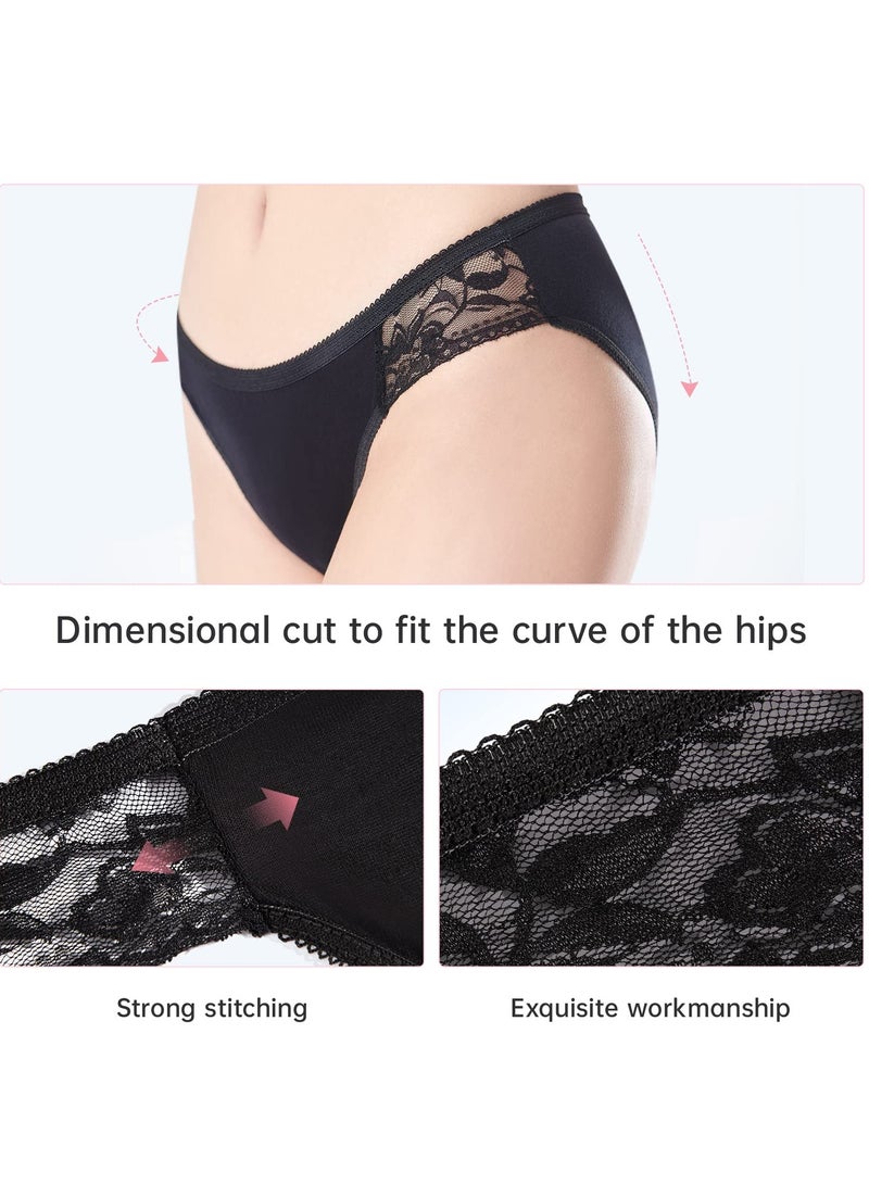 16 Pcs Women's Disposable Lace Panties - Elegant Black Briefs for Travel, Hotel, Spa, and Hospital Emergencies (Size L) - Perfect for On-the-Go Comfort and Convenience. - Image 3