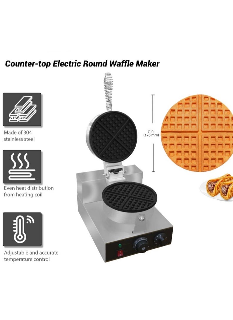 Single Commercial Waffle Maker Machine Home Cafe Waffle Maker Round Belgium Waffles Nonstick Coating - pzsku/Z5861BA0CF66A03F86418Z/45/_/1695641031/43067799-74e8-4fdc-9f43-a66e3334b137