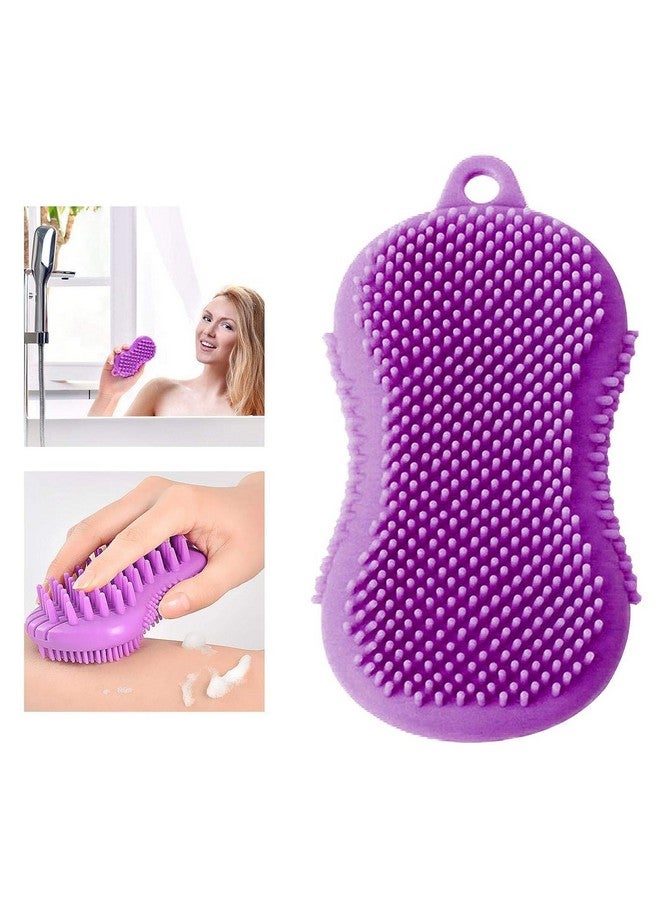 Ncry 3 in 1 Silicone Bath Brush, Double Sides Silicone Body Scrubber For Scalp for Women Men Baby Sensitive Skin, Easy to Clean (multicolour) - Image 2