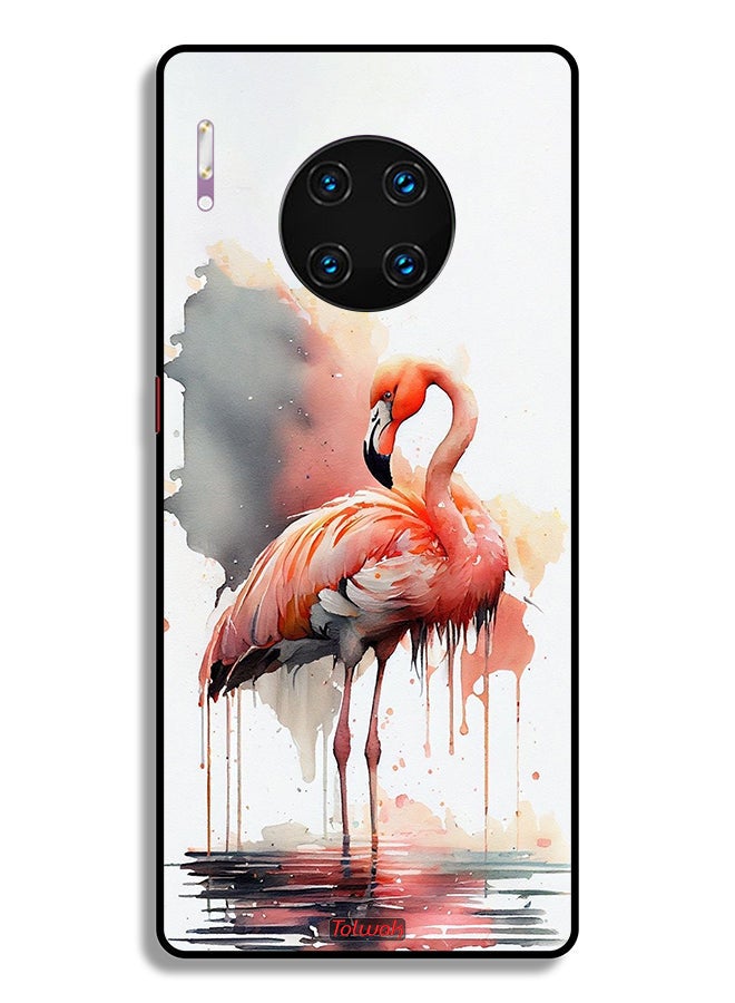 Tolwak Huawei Mate 30 Pro 5G Protective Case Cover Tropical Watercolor Art - Image 2