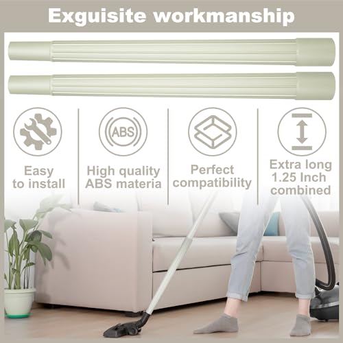 HASMX 19 inch Length Vacuum Wand Attachment, Replacement Vacuum Cleaner Wand Tube, Plastic Wand Pipe, Vacuum Attachment White Plastic Wand Pipe Hose Tool Extension 1.25 ID (2-Pack) - Image 3