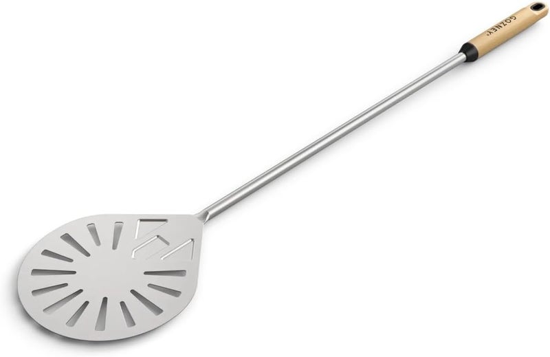 Gozney Balance Pizza Turning Peel, 35" Long with a 8" Wide Stainless Steel Blade and a Beech Wood Handle - Image 1