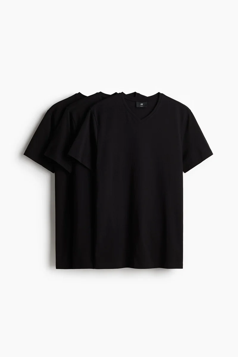 H&M 3-pack Slim Fit V-neck T-shirts