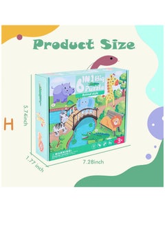 SYOSI Toddler Puzzle Animal Shape Wooden Block Montessori Jigsaw Puzzle with Board Level-Up Puzzles for Beginner Preschool Learning Toys for Kids Educational Games Kindergarten Gifts for Boys Girls  - Image 4