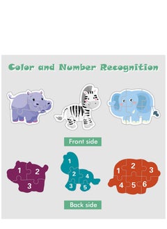 SYOSI Toddler Puzzle Animal Shape Wooden Block Montessori Jigsaw Puzzle with Board Level-Up Puzzles for Beginner Preschool Learning Toys for Kids Educational Games Kindergarten Gifts for Boys Girls  - Image 3