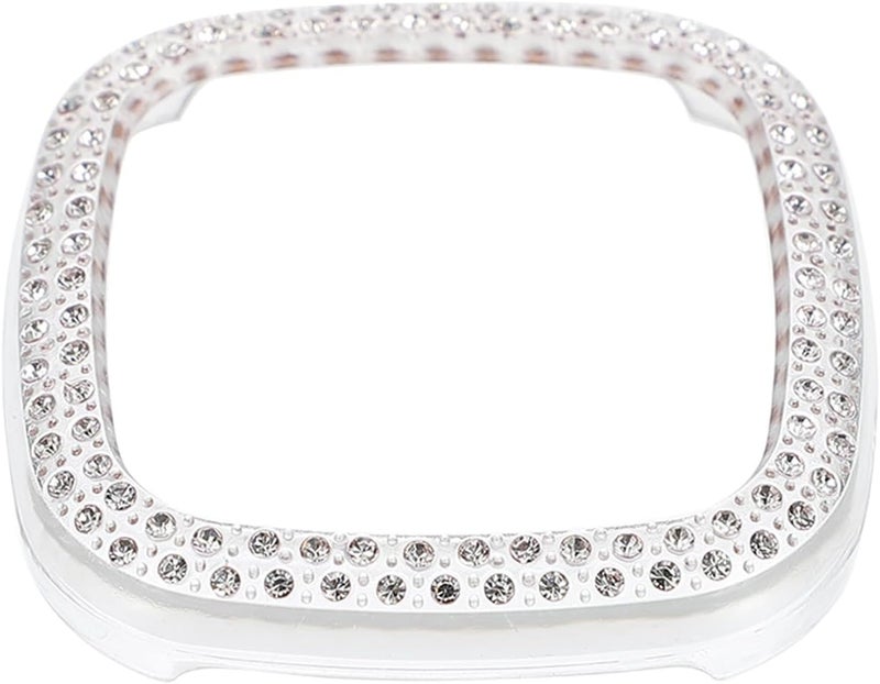 Hemobllo Smartwatch TPU Edged Protective Cover Anti-Scratch Bumper Case Diamond PC Frame Case for Women Men - Image 1