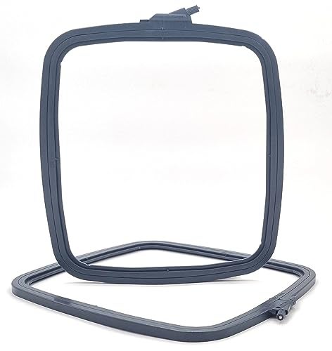 Nurge Square Embroidery Hoop - Plastic Cross Stitch Frame for Needlepoint & Embroidery - Adjustable Craft Hoop - Anthracite - No:4 (Large) - Image 1