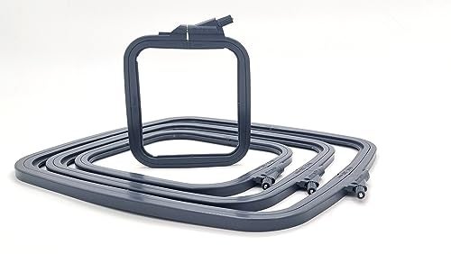 Nurge Square Embroidery Hoop - Plastic Cross Stitch Frame for Needlepoint & Embroidery - Adjustable Craft Hoop - Anthracite - No:4 (Large) - Image 4