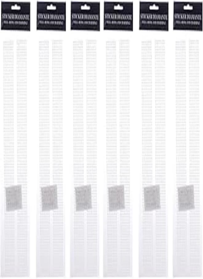 Generic 3A Diamond Plastic Sticker Set Of 6 Pieces For Paper, Decoration And Clothes - Off White 21915-18 - 3A-4638-Off White9 