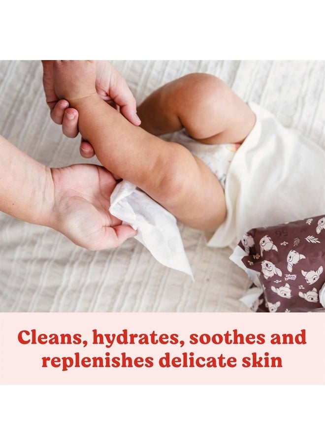 Huggies Calm Baby Diaper Wipes, Unscented, Hypoallergenic, 10 Push Button Packs (560 Wipes Total)