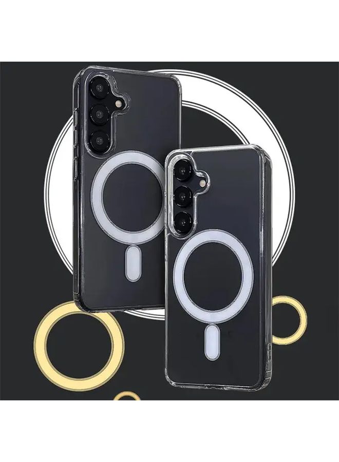 Magnetic Transparent Case Compatible With Galaxy S21 FE 5G Wireless Charging - Image 1