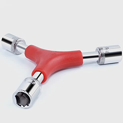 YOUMI Y-Shaped 3 Way Wrench Portable Lightweight Steel Chrome Plating, Y-Type Inner Hexagon Spanner Y-Type Socket Wrench for Bicycle Cycling Repair Hardware Multitool Kit - Image 4