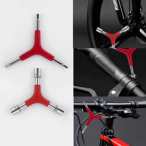 YOUMI Y-Shaped 3 Way Wrench Portable Lightweight Steel Chrome Plating, Y-Type Inner Hexagon Spanner Y-Type Socket Wrench for Bicycle Cycling Repair Hardware Multitool Kit - Image 5
