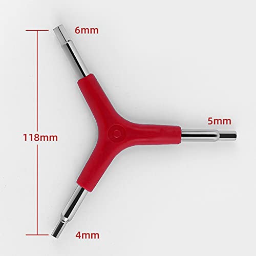 YOUMI Y-Shaped 3 Way Wrench Portable Lightweight Steel Chrome Plating, Y-Type Inner Hexagon Spanner Y-Type Socket Wrench for Bicycle Cycling Repair Hardware Multitool Kit - Image 3