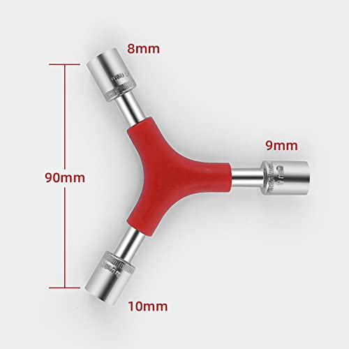 YOUMI Y-Shaped 3 Way Wrench Portable Lightweight Steel Chrome Plating, Y-Type Inner Hexagon Spanner Y-Type Socket Wrench for Bicycle Cycling Repair Hardware Multitool Kit - Image 2