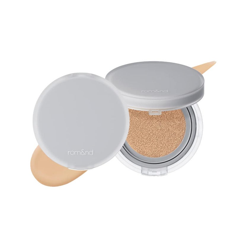 Rom&nd Nu Zero Cushion (04 Beige 23) Long Lasting, High Coverage, Semi Matte Finish, Flawless Complexion Without Cakey Face, Makeup Base and Fixer, Thinly Layered, Korean Cushion Foundation - Image 1