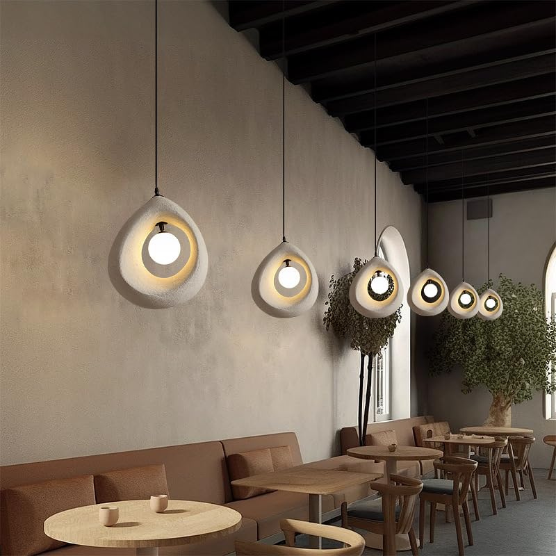 CITRA Grey Earthly Wabi Sabi Chandelier 300 MM for Living Room Outdoor Light - Warm White - Image 2