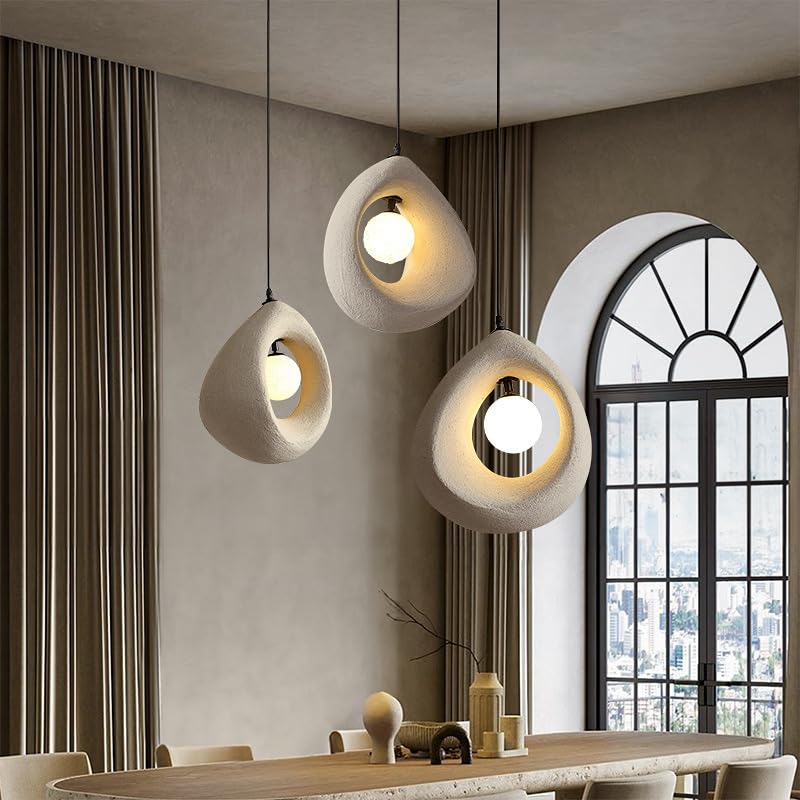 CITRA Grey Earthly Wabi Sabi Chandelier 300 MM for Living Room Outdoor Light - Warm White - Image 5