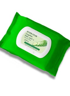 Ever star Cleansing Wipes Aloe Vera Series Cucumber Extract 25 Pcs  - Image 1