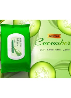 Ever star Cleansing Wipes Aloe Vera Series Cucumber Extract 25 Pcs  - Image 2
