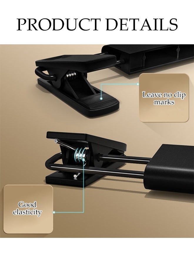 DUNISO 12 Pcs Pants Hangers with Clips，Adjustable Clip Hangers，Space-Saving Clothes Pants Holders with 360 ° Swivel Hooks，for Shorts Bottom Jeans Trouser Leggings Skirts，Black - Image 3