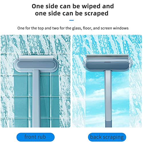 SHANAYA 1Pc 5 in 1 Window Screen Cleaner, Magic Window Cleaning Brush, Window Cleaning Tool, Pet Hair Remover, Grout Brush Cleaner, Window Mesh Screen Cleaner, Window Cleaning Brush & Squeegee - Image 4