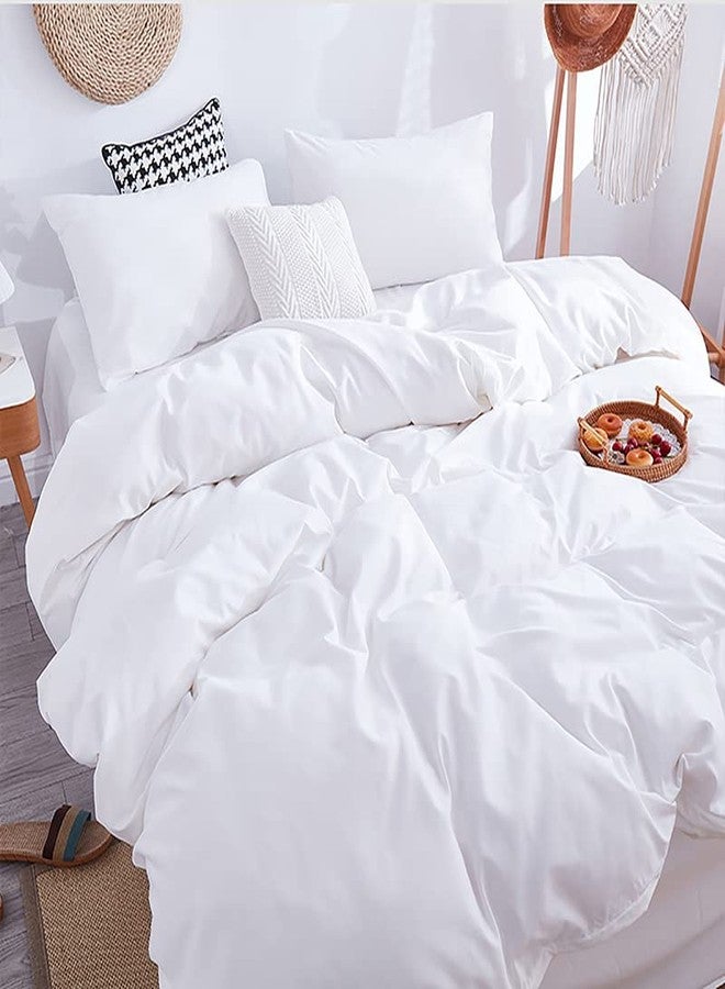 KAREVER White Comforter Twin Kids White Fluffy Bedding Set Soft Durable Twin Comforter - Image 3