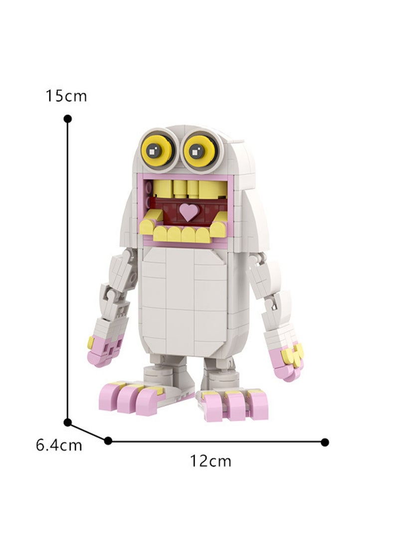 White Robot 250pcs, Singing Monster Combination Puzzle Fun Collection Version Activity Doll Set Building Block Toys, Gifts For Boys And Girls  - Image 2