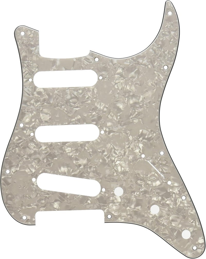 Fender Stratocaster Pickguard White Moto Pearloid 11 Hole - Image 2