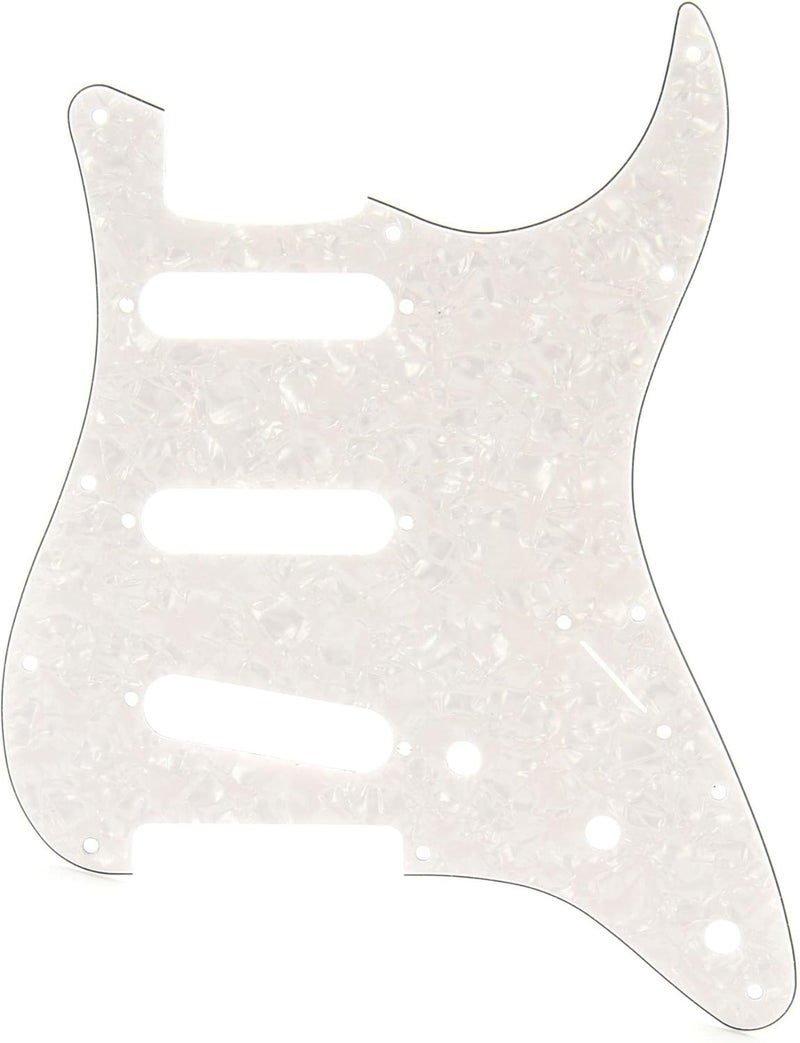 Fender Stratocaster Pickguard White Moto Pearloid 11 Hole - Image 1