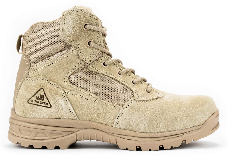 RYNO GEAR Tactical Combat Military Boots with CoolMax Lining, Contrast Stitching and Slip Resistant Sole (6" Beige, us_footwear_size_system, adult, men, numeric, medium, numeric_9_point_5) - Image 2