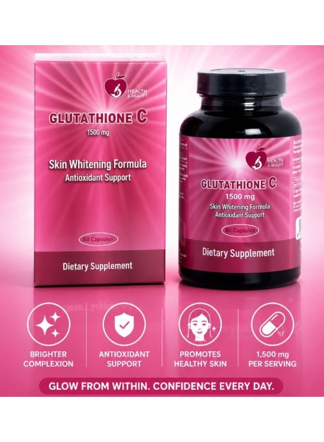Classone Glutathione C – 1500mg Antioxidant Support with Vitamin C (60 Capsules) - Image 4