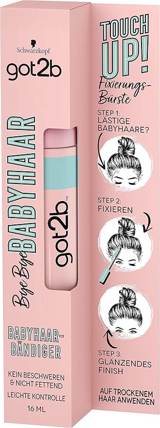 got2b Bye Bye Baby Hair Mascara Brush 16 ml Brush for Baby Hair Fixing Shiny Finish Feather Light NonGreasy TravelFriendly - Image 1