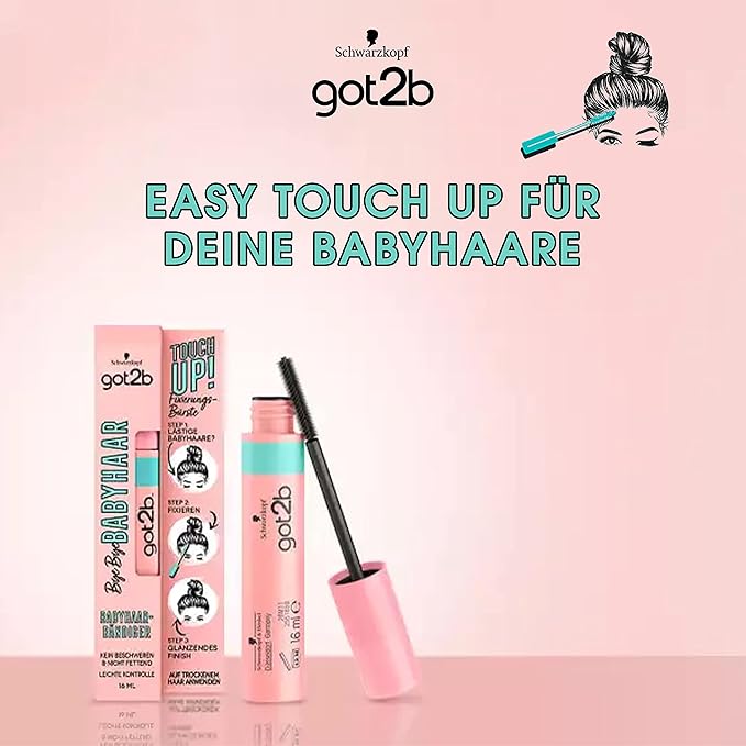 got2b Bye Bye Baby Hair Mascara Brush 16 ml Brush for Baby Hair Fixing Shiny Finish Feather Light NonGreasy TravelFriendly - Image 2