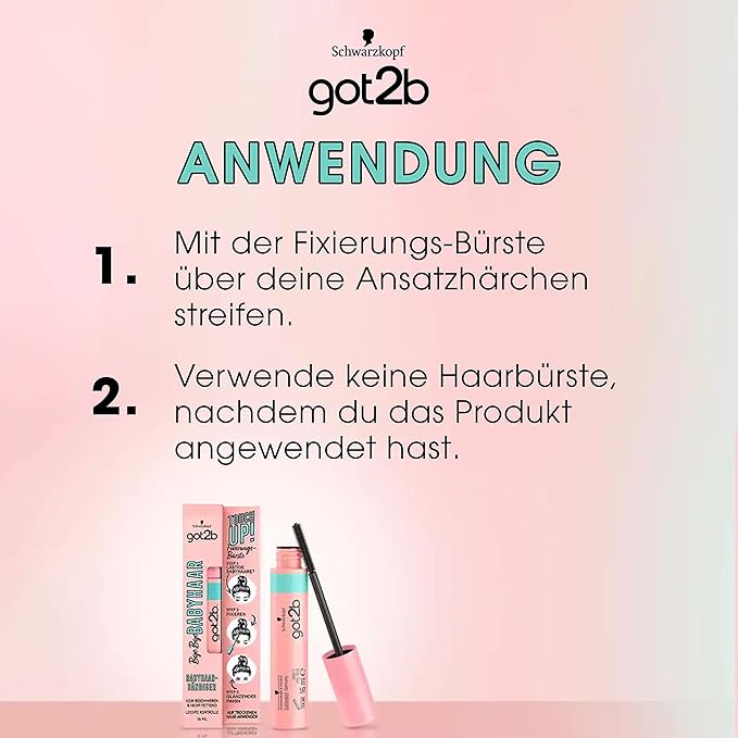 got2b Bye Bye Baby Hair Mascara Brush 16 ml Brush for Baby Hair Fixing Shiny Finish Feather Light NonGreasy TravelFriendly - Image 4