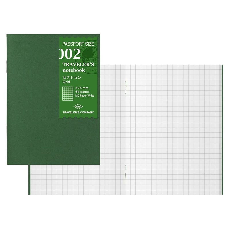 Designphil Traveler's Notebook, Refill, Section, MD Paper, 2-Pack, Passport Size 14369006 - Image 1
