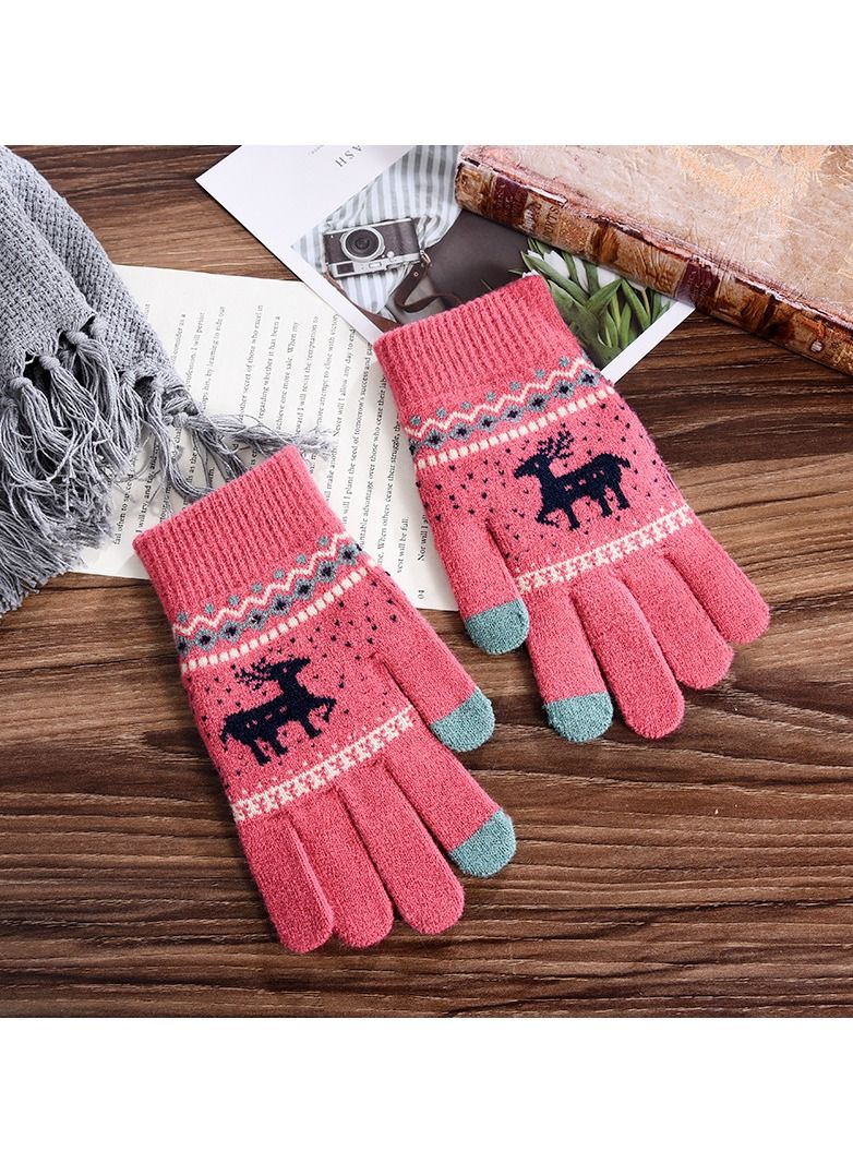 Loquat Solid Knit Gloves 