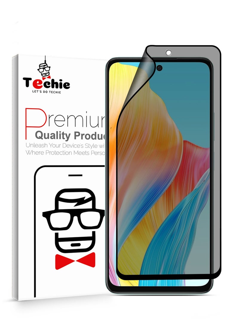 Techie Full Cover Explosion-Proof Matte Ceramic Privacy Film Screen Protector for Oppo A58 - Image 1