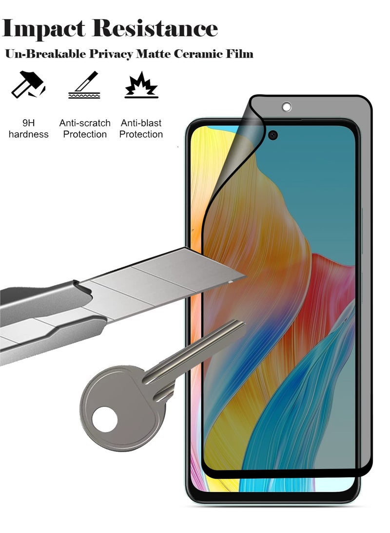 Techie Full Cover Explosion-Proof Matte Ceramic Privacy Film Screen Protector for Oppo A58 - Image 4