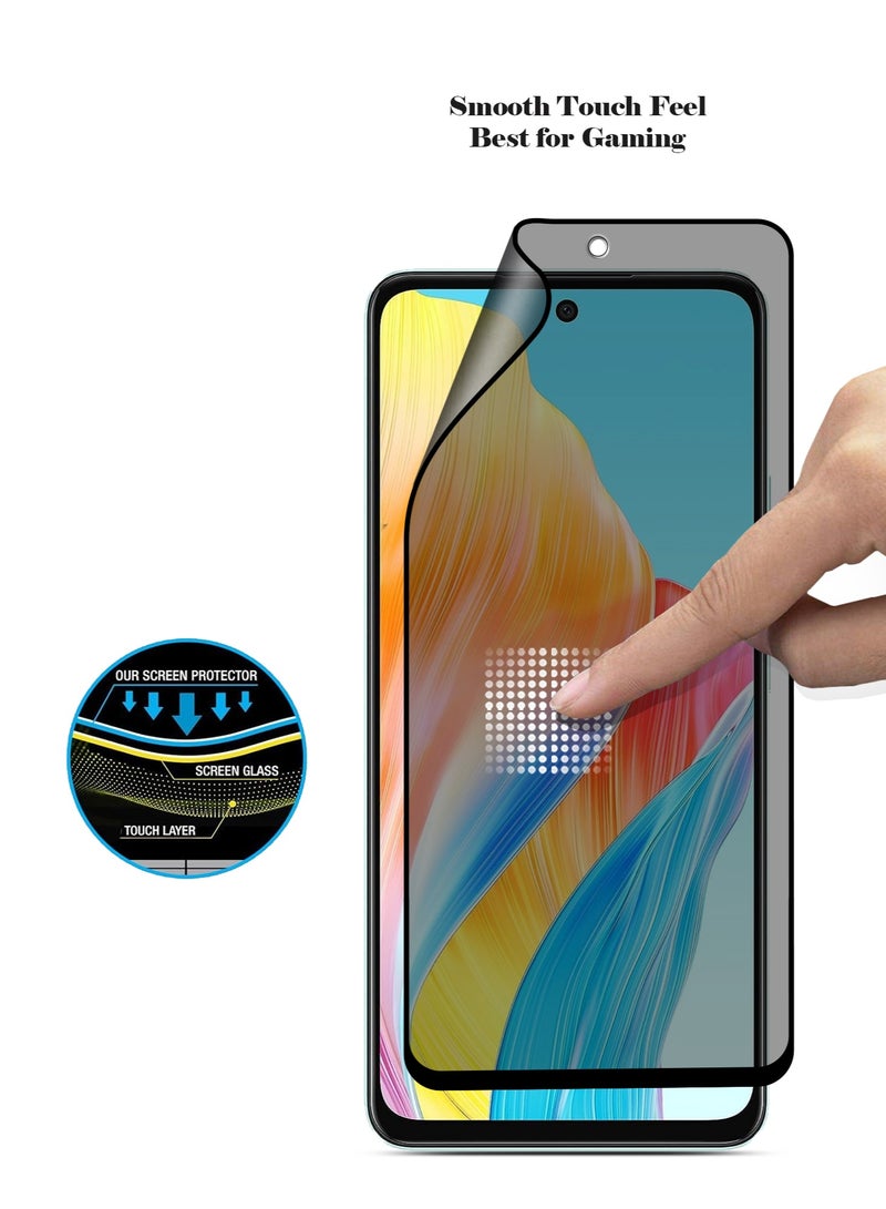 Techie Full Cover Explosion-Proof Matte Ceramic Privacy Film Screen Protector for Oppo A58 - Image 5