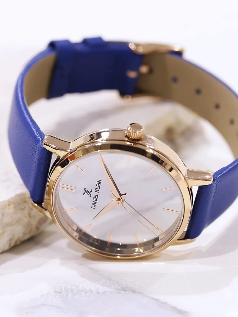 Daniel Klein Leather Premium-Ladys Analog Silver Dial Women's Watch-Dk11635-6 - Image 2