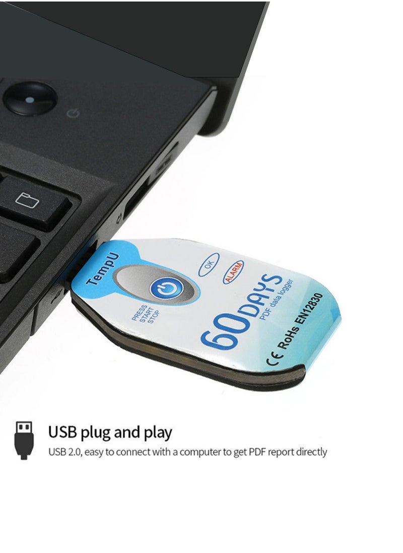 TZONE - Easy-to-Use Disposable USB Temperature Data Logger 60 Days - Image 1