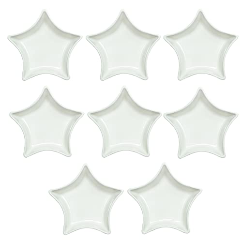 SOCOSY Star-shaped Multipurpose Ceramic Sauce Dish Seasoning Dishes Sushi Dipping Bowl Appetizer Plates Serving Dish Saucers Bowl(Set of 8) - Image 1