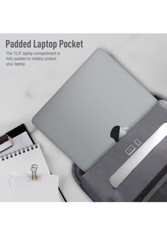 PROMATE Promate Laptop Backpack 15.6 Inch, Adjustable Recycled with Anti-Theft Design, Water Resistance, USB Charging Port and Adjustable Padded Strap , UrbanPack-BP  - Image 3