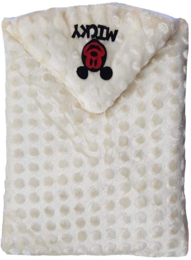 First Kick Velvet Baby Compressible Blankets Newborn Pack of Super Soft Baby Wrapper Cum Baby Sleeping Bag for Baby Boys, Baby Girls, Babies (66cm x 66cm, 0-6 Months) Cream Mickey - Image 2