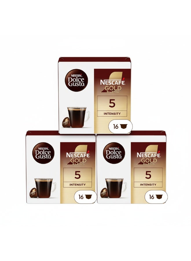 Dolce Gusto Gold Blend 16 Coffee Capsules 112g 336grams Pack of 3