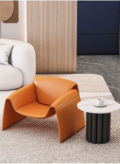 Merry Moments Modern Armchair M Crab Sofa Armchair Lounge Chair Sofa Chair Upholstered Armchair Lounge Chair Beauty Salon Sofa Makeup Chair for Bedroom Living Dining Retail Minimalist Brown Colour H67xW83xL94 cm  - Image 3
