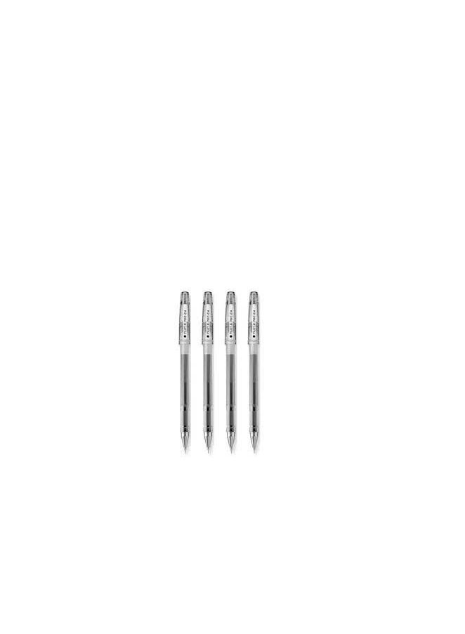 PILOT 4-Piece G-Tec Ultra Fine Roller Pen 0.4mm Tip Black Ink